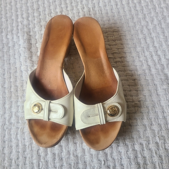 Coach Lee Women's White Slide Sandals Size 8.5 - Picture 5 of 12